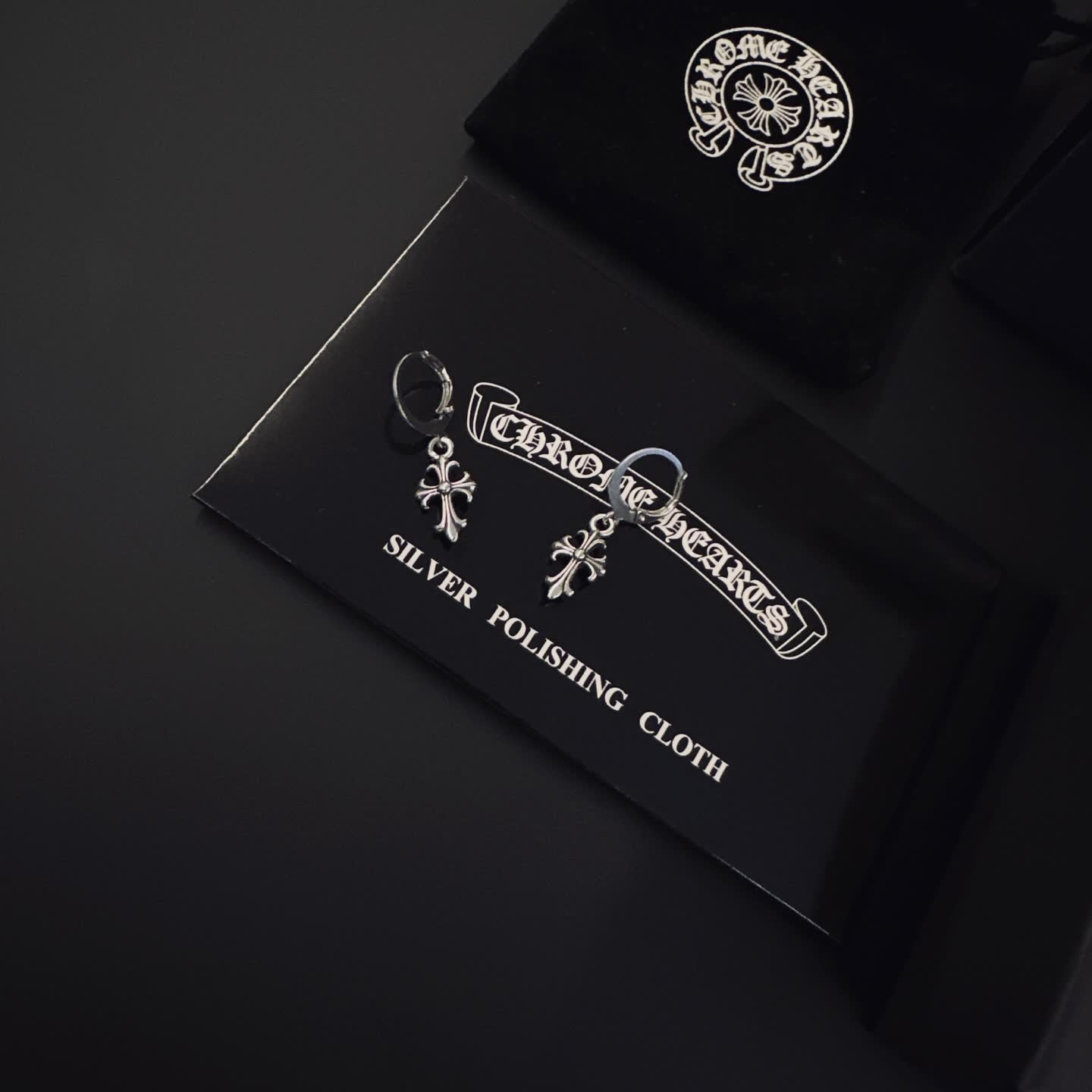 Chrome Hearts Cross Earrings